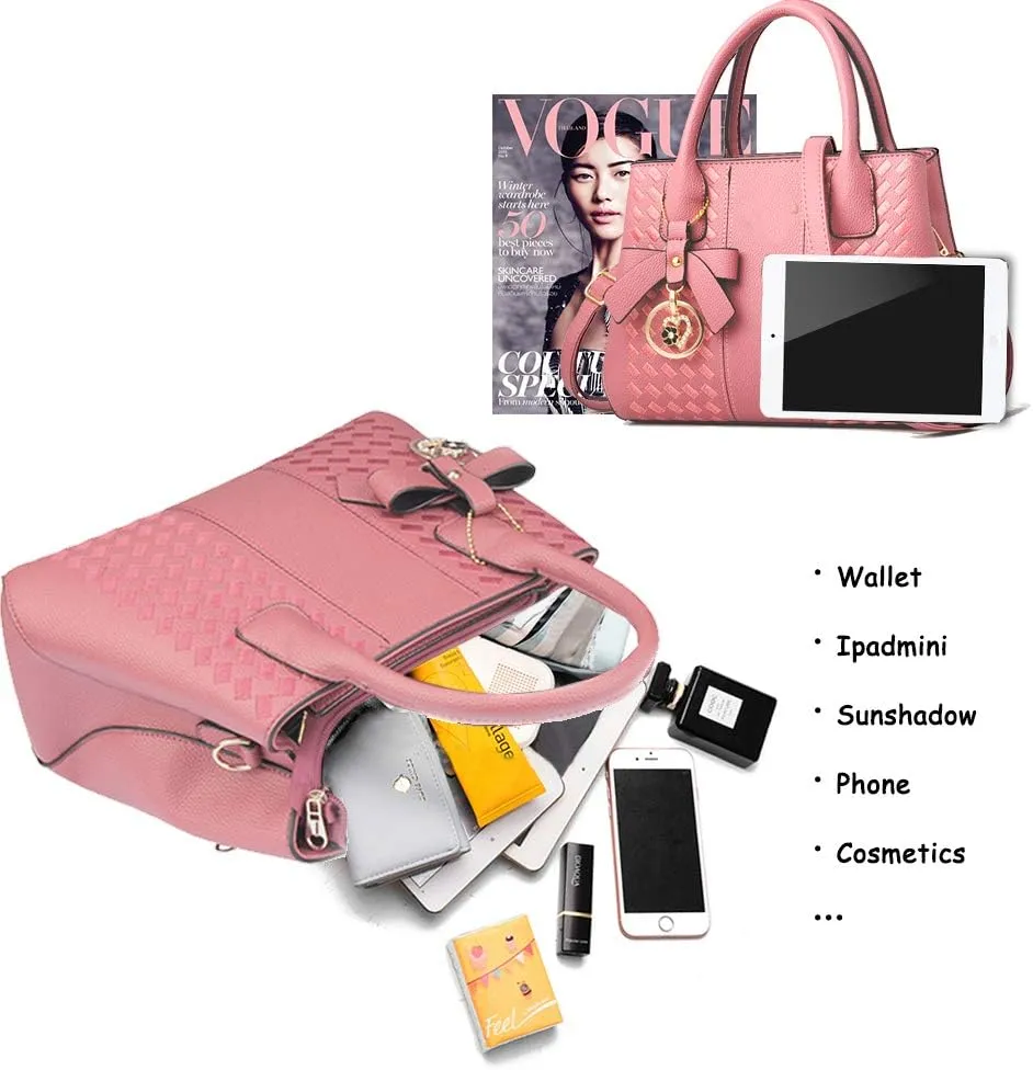 Purses and Handbags for Women Fashion Ladies PU Leather Top Handle Satchel Shoulder Tote Bags