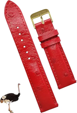 Quick Release Ostrich Leather Watch Bands Men Handmade Replacement Elegant Wrist Watch Straps Vintage Extra Soft Exotic Leather Strap 18mm 19mm 20mm 21mm 22mm