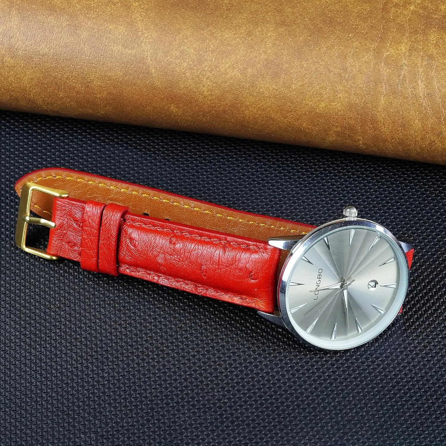 Quick Release Ostrich Leather Watch Bands Men Handmade Replacement Elegant Wrist Watch Straps Vintage Extra Soft Exotic Leather Strap 18mm 19mm 20mm 21mm 22mm