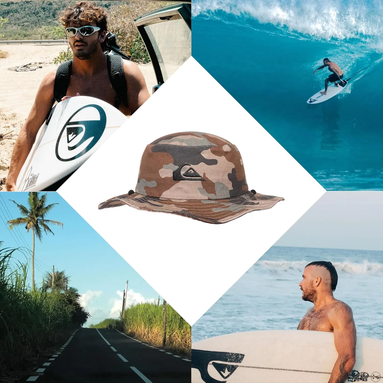 Quiksilver Boys Kid's Bushmaster Sun Protection Floppy Visor Bucket Hat