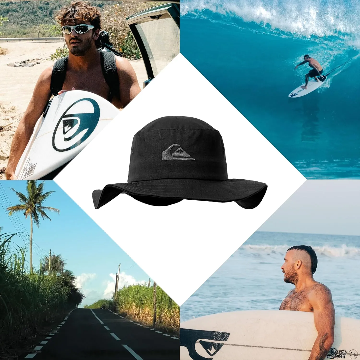 Quiksilver Boys Kid's Bushmaster Sun Protection Floppy Visor Bucket Hat