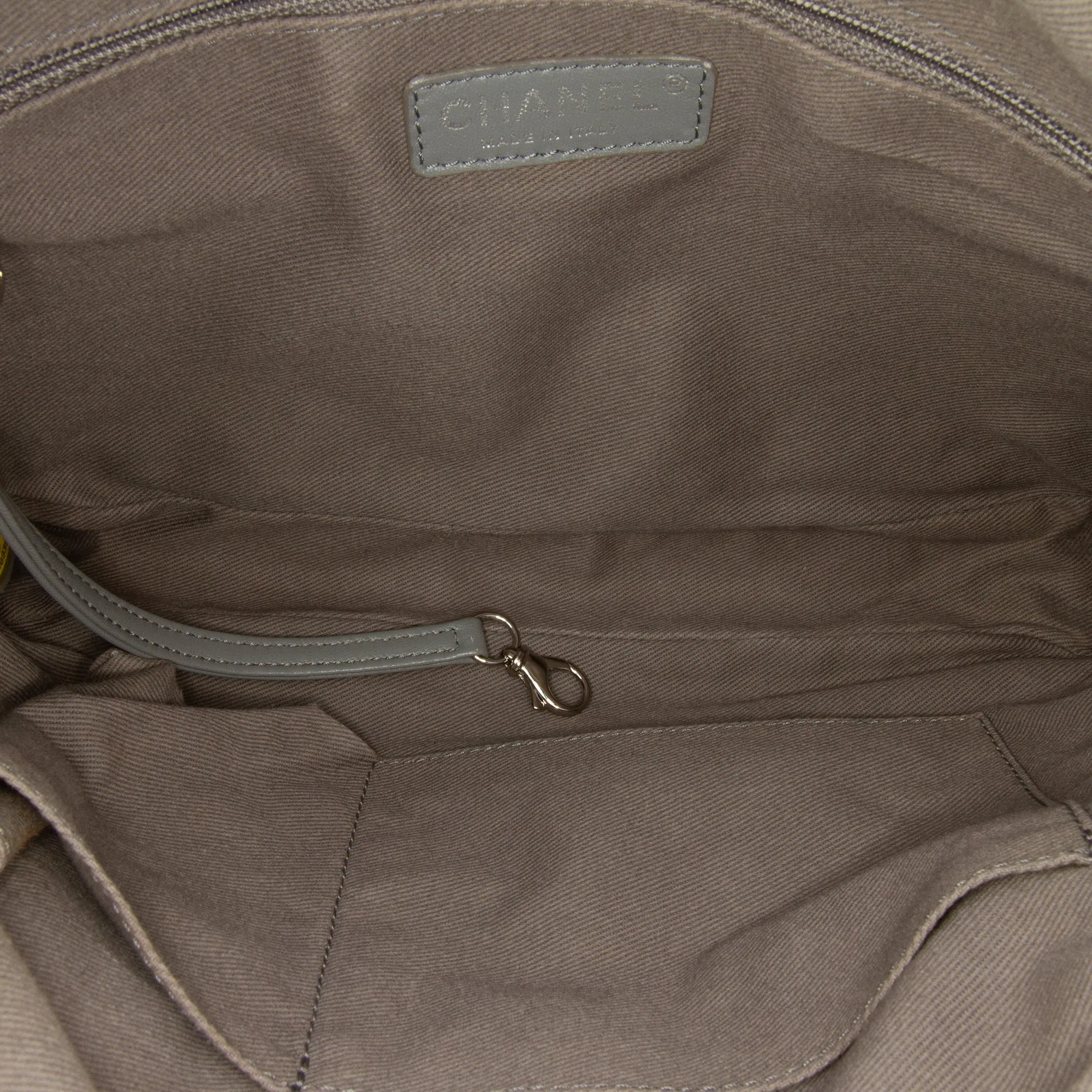 Quilted Iridescent Calfskin Relax CC Satchel