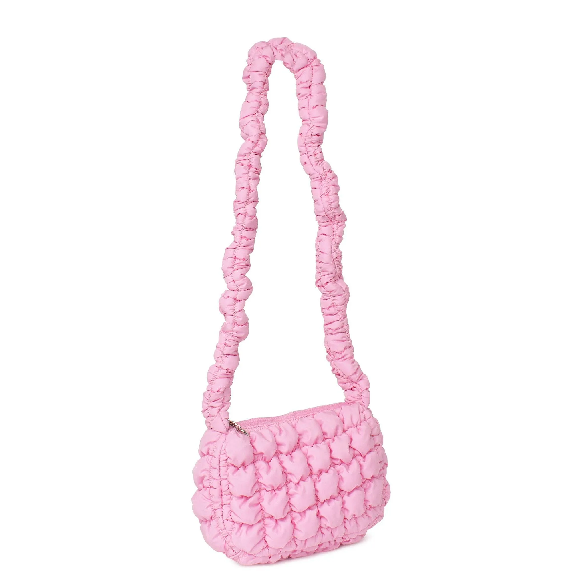 Quilted Scrunchies Mini Sling Bag: Cotton Candy