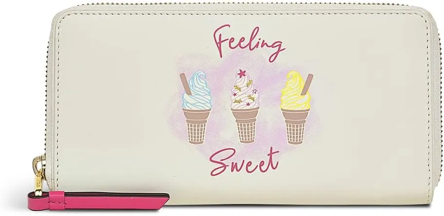 RADLEY London Feeling Sweet Women's Large Leather Zip Around Wallet, Chalk