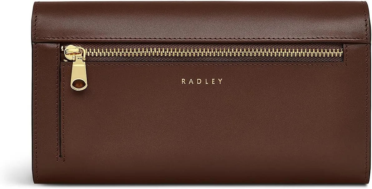 RADLEY London Puffy Protect Women's Extra Large Leather Flapover Wallet, Walnut