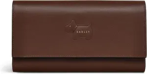 RADLEY London Puffy Protect Women's Extra Large Leather Flapover Wallet, Walnut