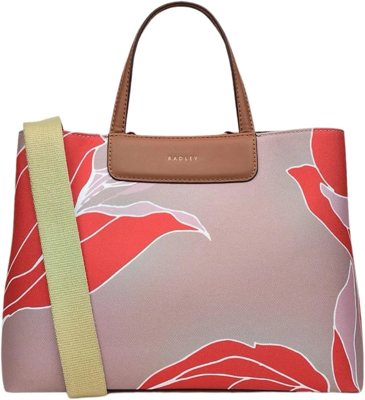 RADLEY London Southwell Gardens Floral Medium Satchel (Beige)