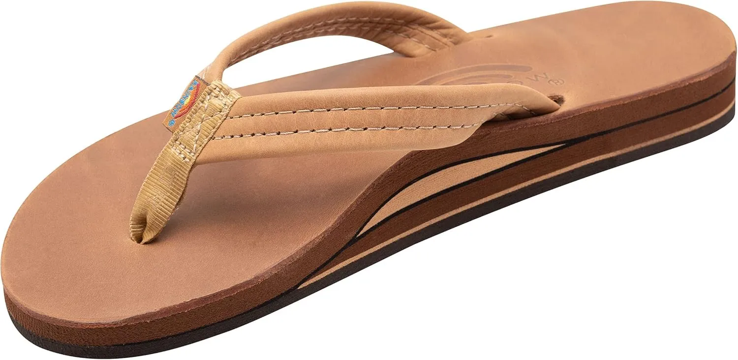 Rainbow Sandals Ladies Luxury Leather - Double Layer Arch Support with 3/4" Medium Straps