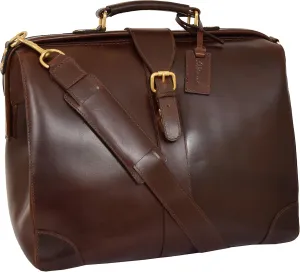 Real Leather Doctors Briefcase Lawyer Rep Professionals Brown Gladstone Bag Duke