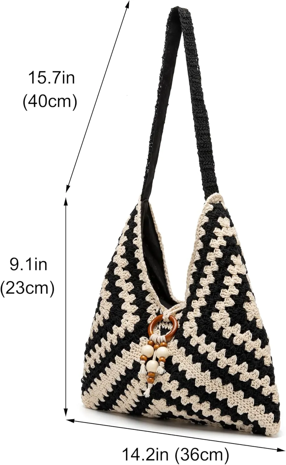 Rejolly Straw Hobo Bag for Women Tote Bag Summer Vacation Beach Handbags Boho Bohemian Style Shoulder Purse