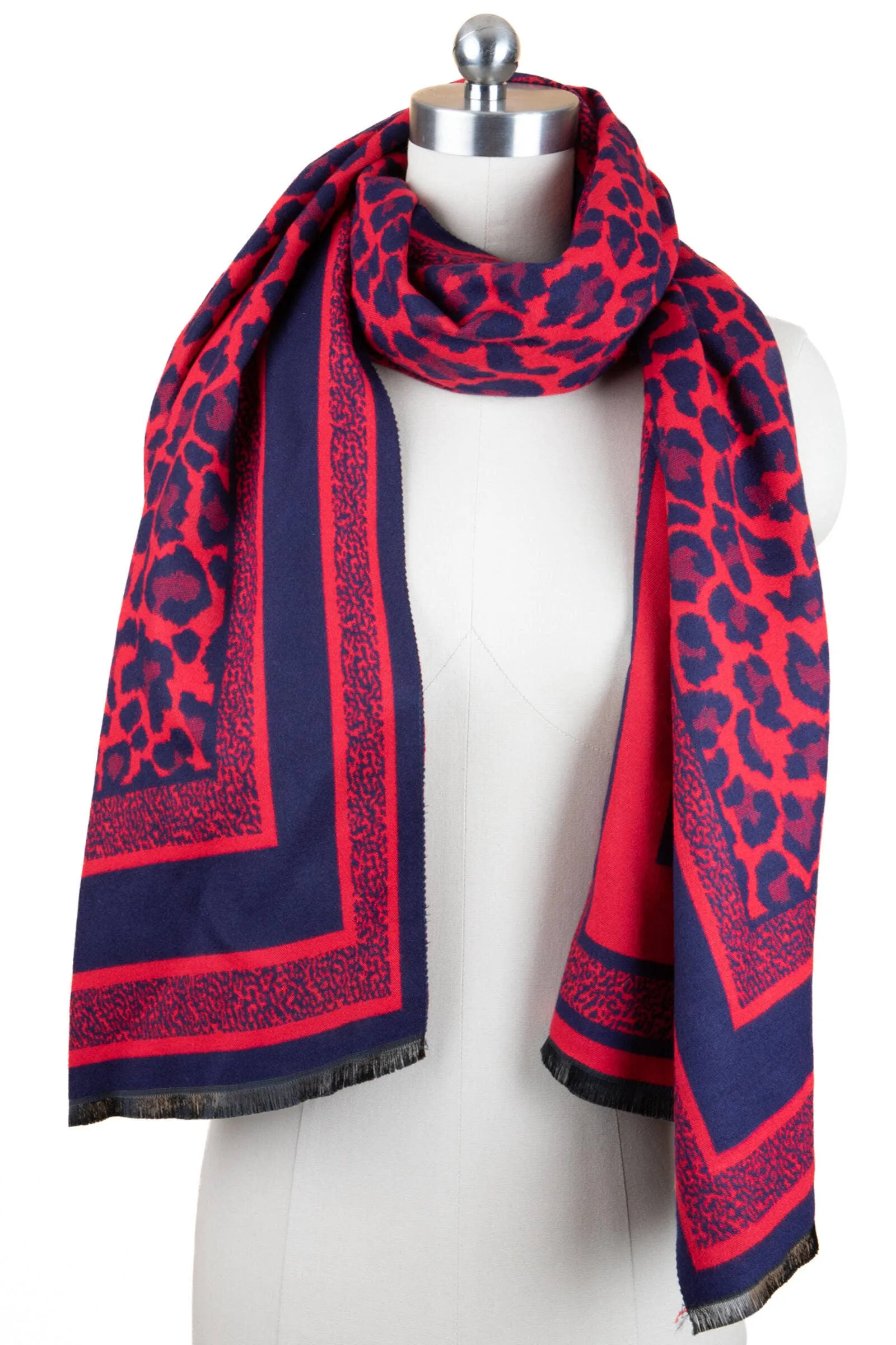 Reversible Leopard Pattern Scarf