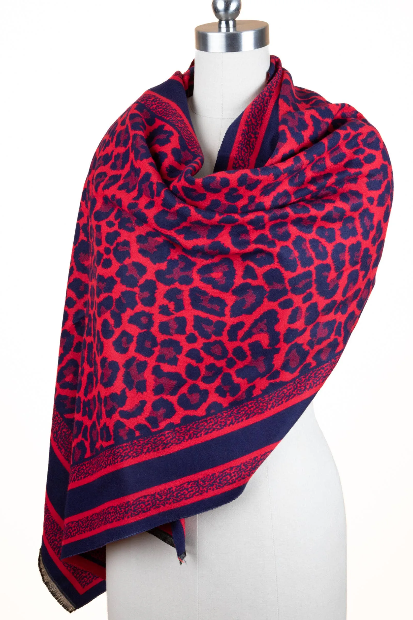 Reversible Leopard Pattern Scarf
