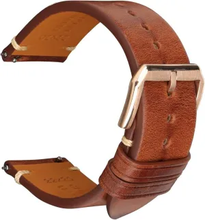 REZERO Quick Release Watch Band, Top Grain Leather Watch Straps, Italian Calfskin Watchbands Replacement 18mm 19mm 20mm 21mm 22mm 23mm 24mm for Men, Women