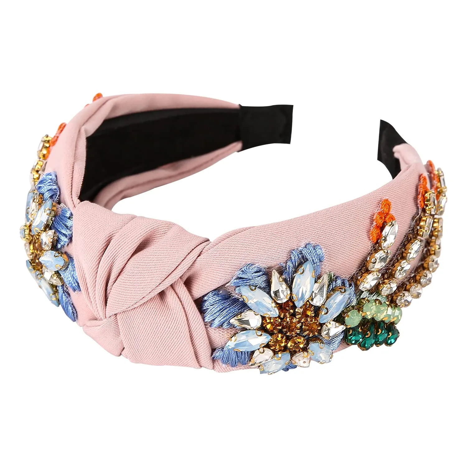 Rhinestone Crystal Headband For Women Handmade Jewelry Girls Hair Accessories Diamond Fashion Headbands Girl Handmade Beaded Glitter Flower Hairbands