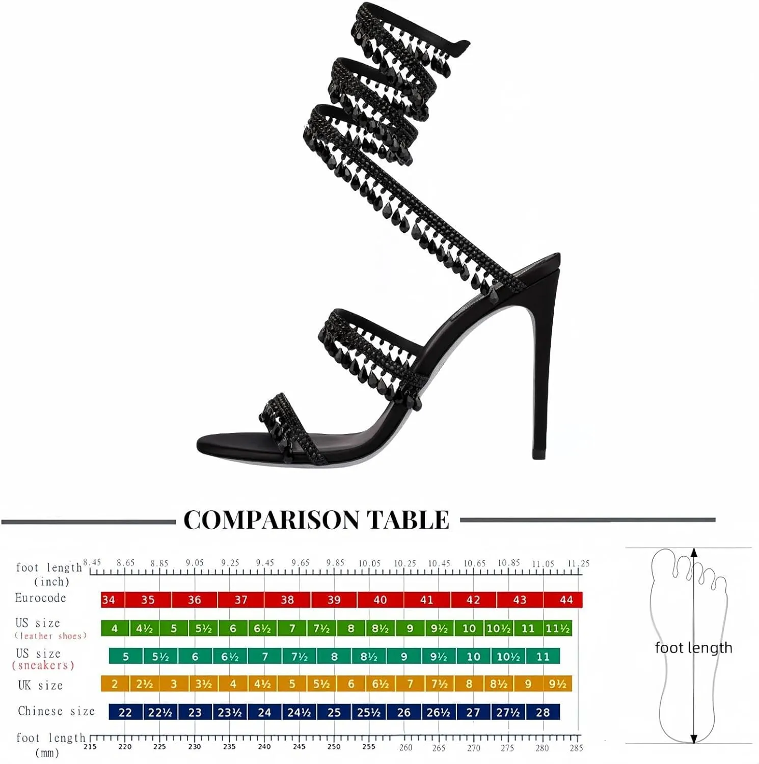 Rhinestone Tassel Wrap Around High Heels Stiletto Sandals for Women,Women's Colorful Diamonds Twist Around Open Round Toe Lace up Heeled Sandals Date Banquet Dress Wedding Prom High Heeled Shoes