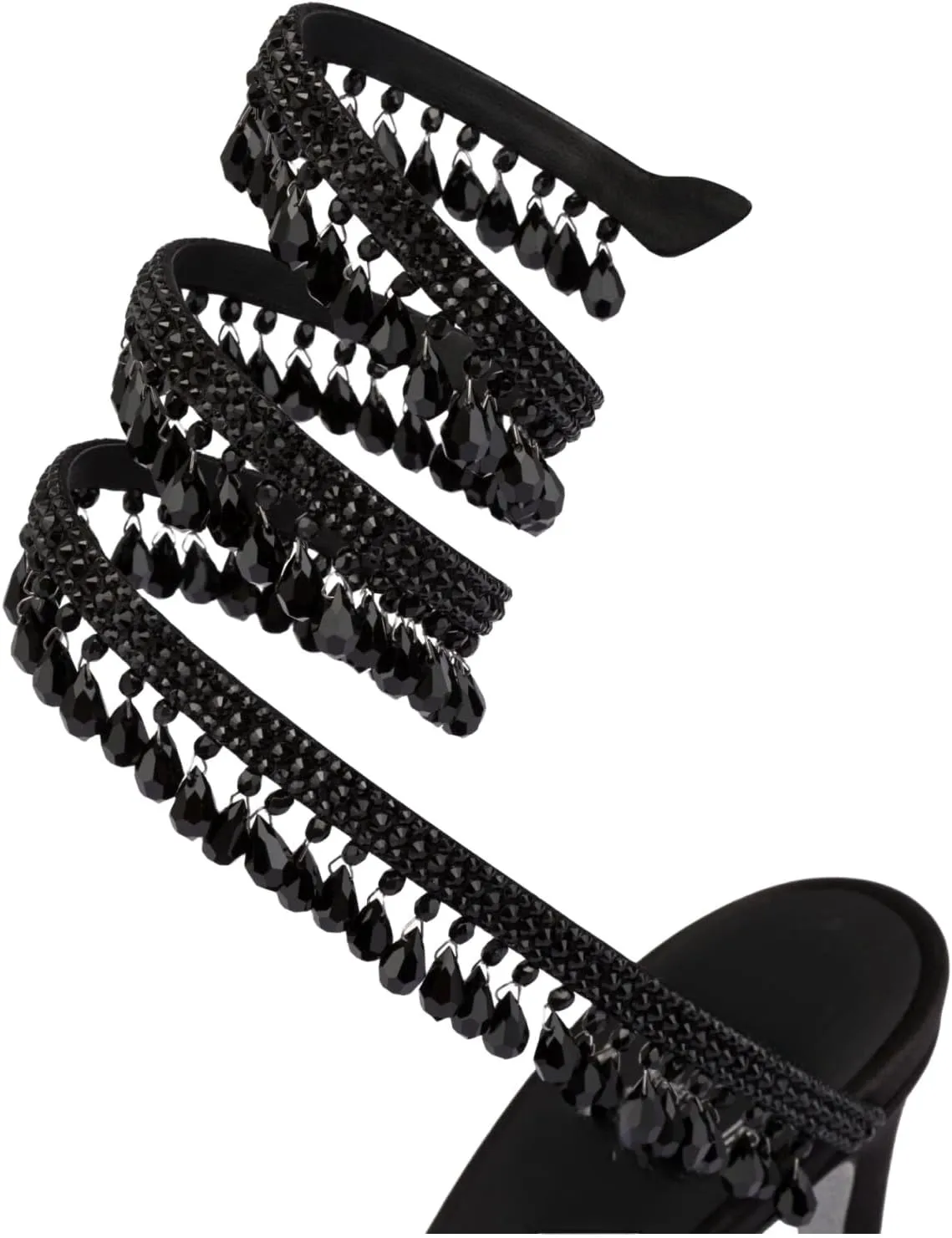 Rhinestone Tassel Wrap Around High Heels Stiletto Sandals for Women,Women's Colorful Diamonds Twist Around Open Round Toe Lace up Heeled Sandals Date Banquet Dress Wedding Prom High Heeled Shoes