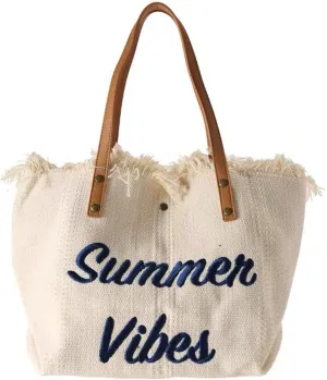 Rong Shop Women Large Beach Canvas Tote Bag Summer Vibes Beach Bag Big Capacity Tassel Handbag