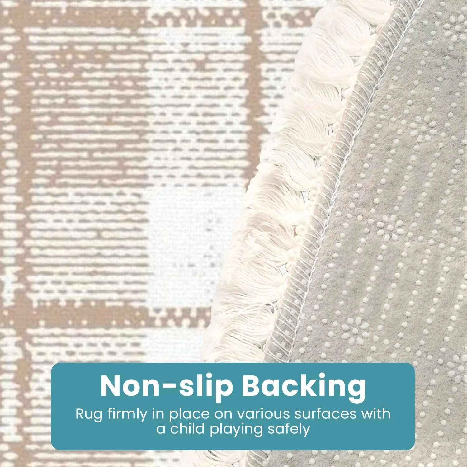 Round Rugs Camel Beige Trend Seamless Lines Plaid Washed Texture Seamless Pattern Boho Area Rug Linen and Cotton Carpet Meditation Rug Washable Hallway Runner Mat Accent Rug for Bedroom Nursery 3ft