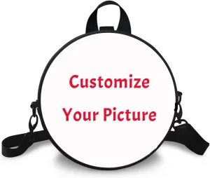 Round Women's Tote Handbags, PU Leather Round Crossbody Bags for Women, Small Durable Satchel Bag Clutch Purse