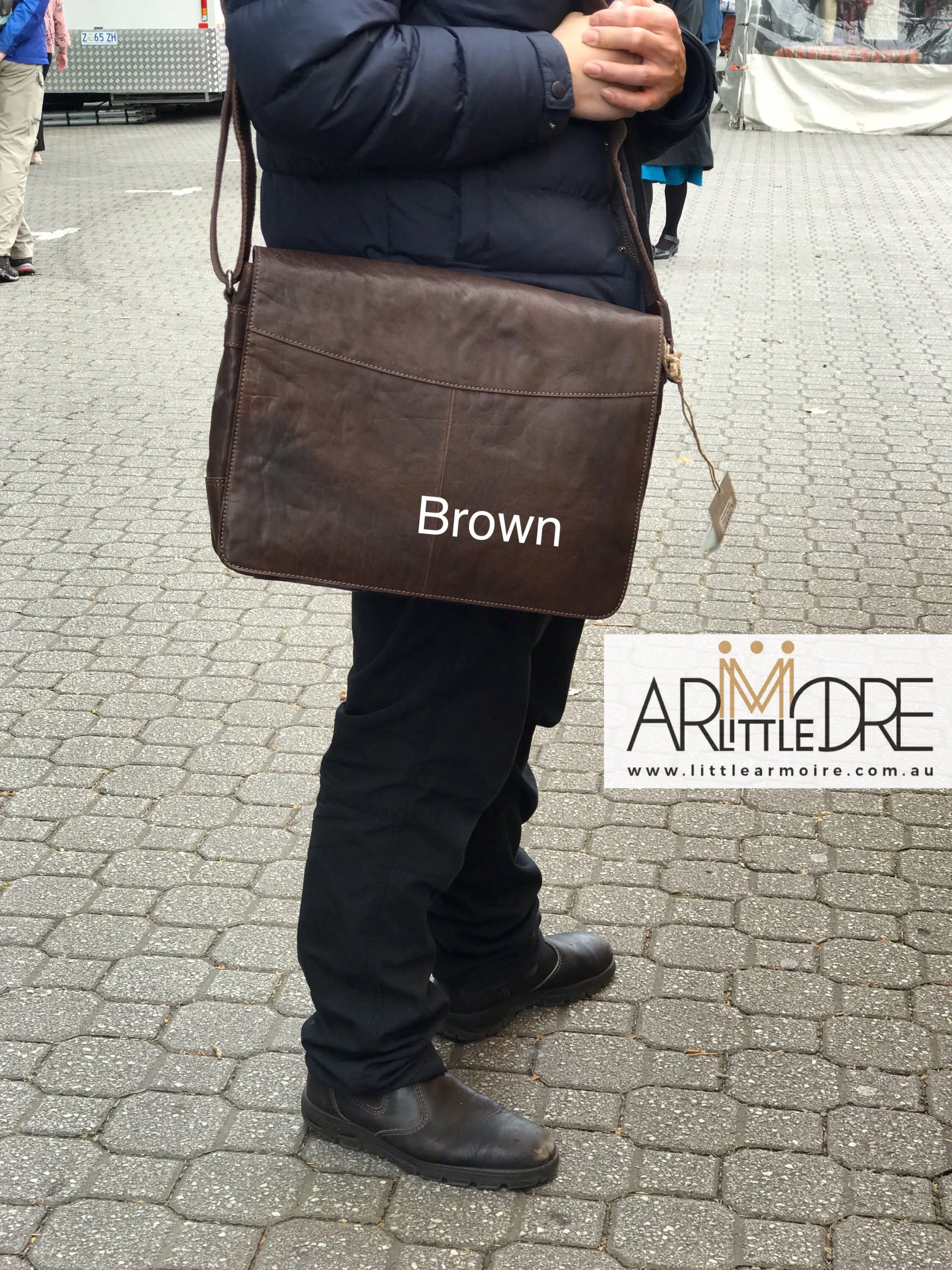 Rugged Hide RH-7001 Ottawa Leather Satchel Laptop Bag