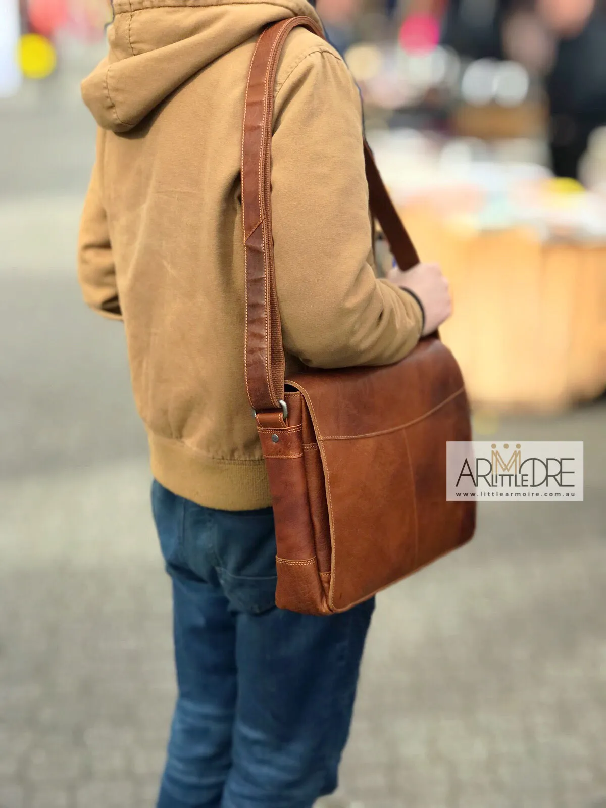 Rugged Hide RH-7001 Ottawa Leather Satchel Laptop Bag