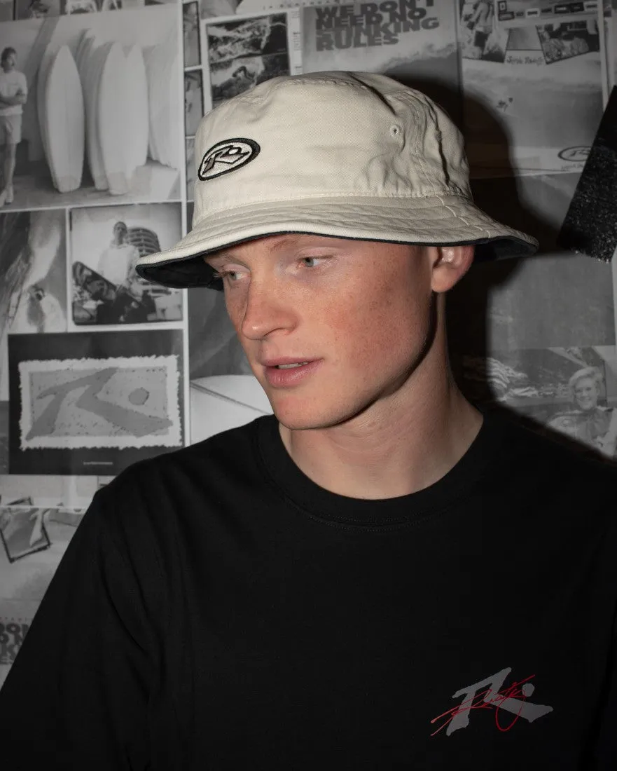 RUSTY KICK FLIP REVERSIBLE BUCKET HAT - OAT