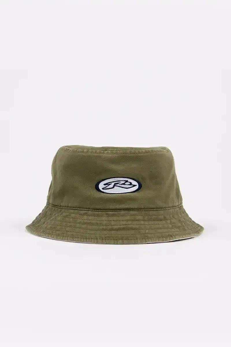 Rusty Side Stripe Reversible Bucket Hat in Savanna