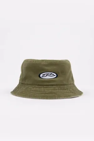 Rusty Side Stripe Reversible Bucket Hat in Savanna