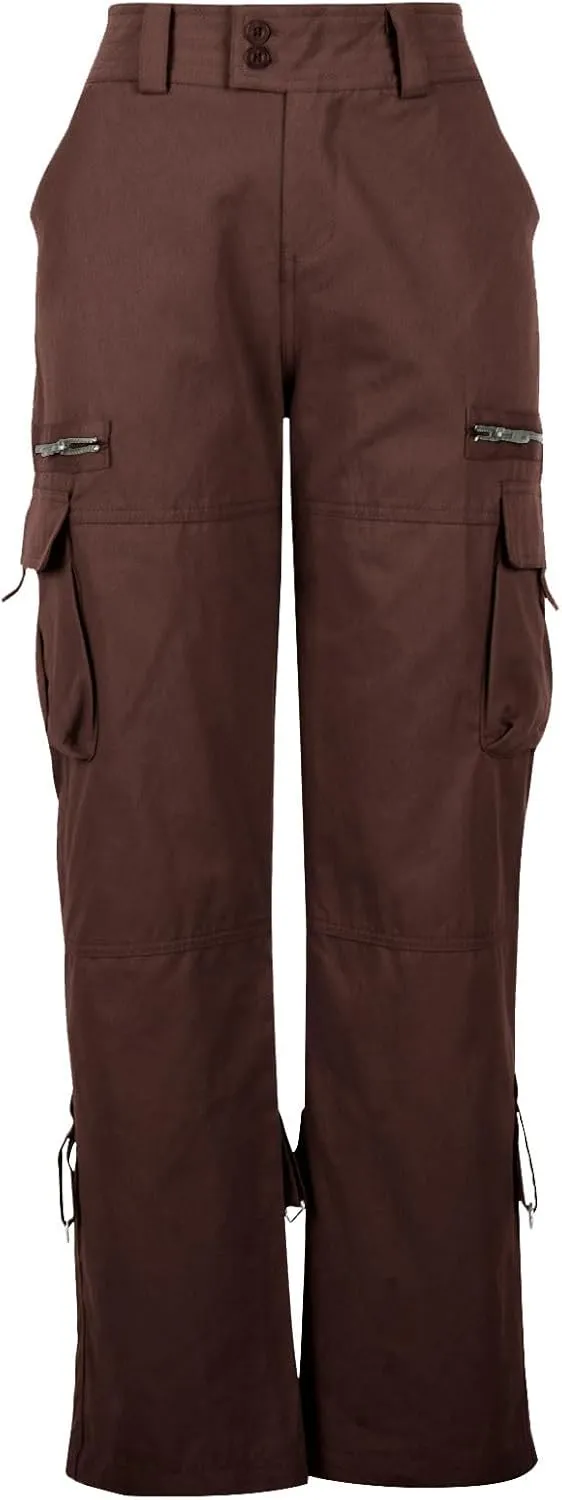 Ruziyoog Women's Tactical Cargo Pants High Waisted Hiking Tactical Army Combat Work Combat Military Trouser with Multi-Pocket
