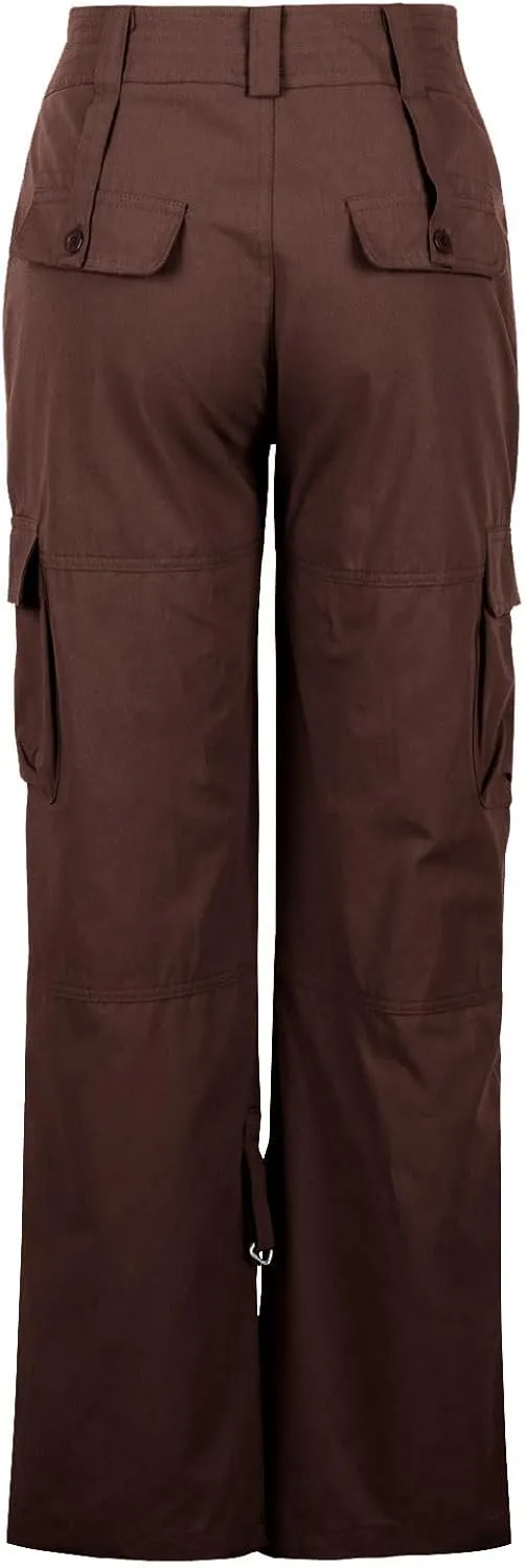 Ruziyoog Women's Tactical Cargo Pants High Waisted Hiking Tactical Army Combat Work Combat Military Trouser with Multi-Pocket