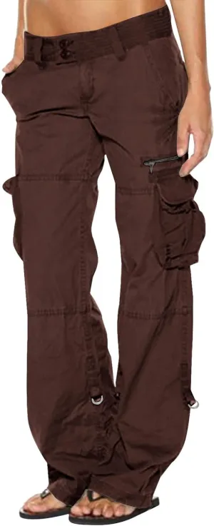 Ruziyoog Women's Tactical Cargo Pants High Waisted Hiking Tactical Army Combat Work Combat Military Trouser with Multi-Pocket