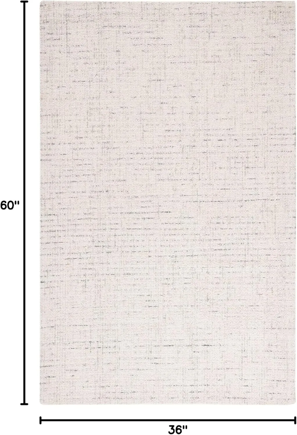 SAFAVIEH Abstract Collection Accent Rug - 3' x 5', Ivory & Light Grey, Handmade Wool, Ideal for High Traffic Areas in Entryway, Living Room, Bedroom (ABT468K)