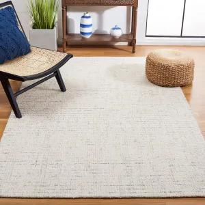 SAFAVIEH Abstract Collection Accent Rug - 3' x 5', Ivory & Light Grey, Handmade Wool, Ideal for High Traffic Areas in Entryway, Living Room, Bedroom (ABT468K)