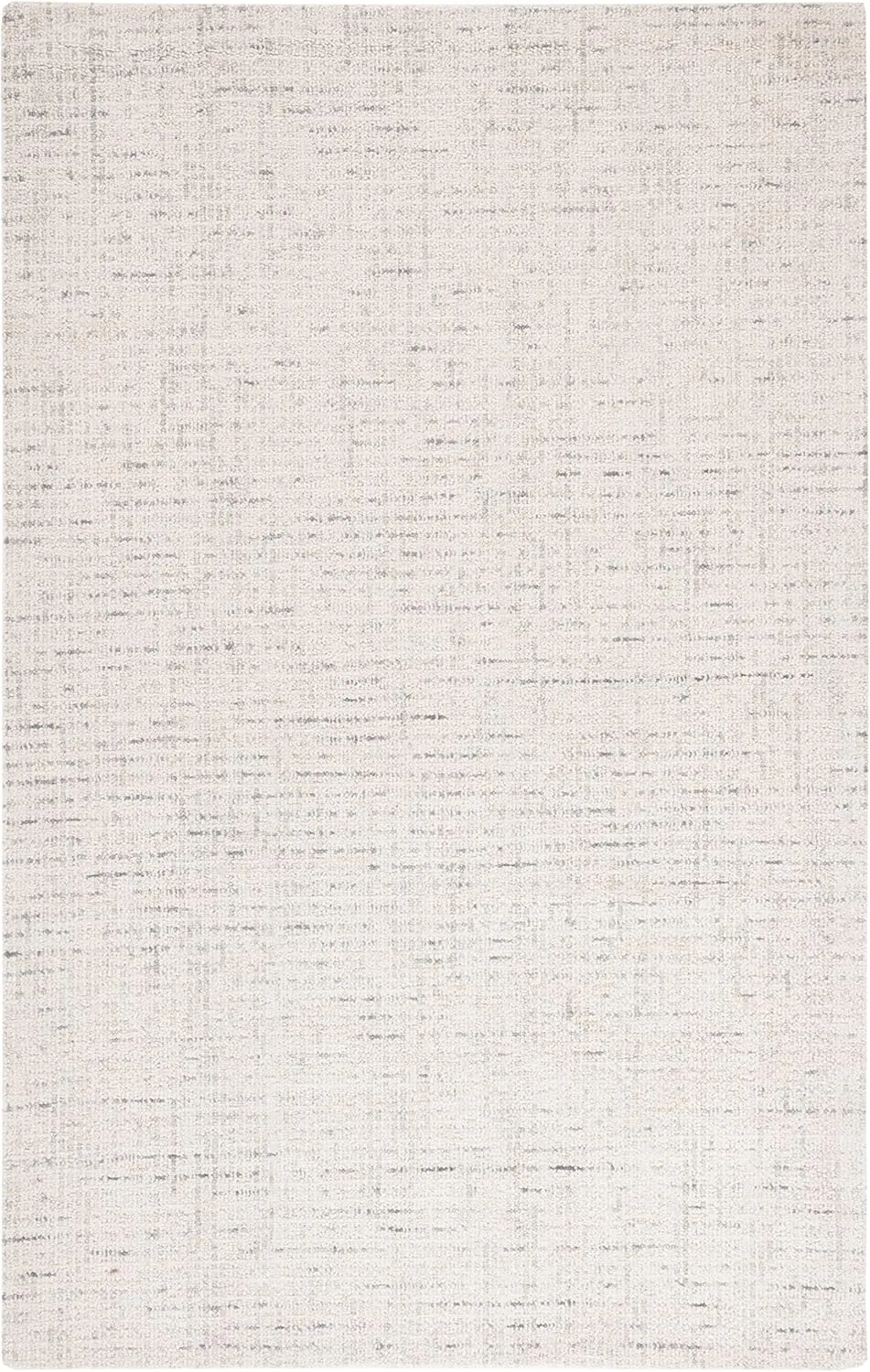 SAFAVIEH Abstract Collection Accent Rug - 3' x 5', Ivory & Light Grey, Handmade Wool, Ideal for High Traffic Areas in Entryway, Living Room, Bedroom (ABT468K)