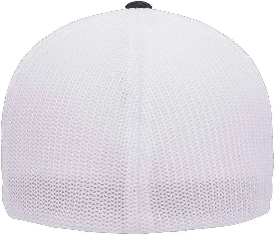 Saleen Performance Automotive Side Logo Laser Engraved Leather Patch Flexfit 6511 Trucker Mesh Fitted Cap