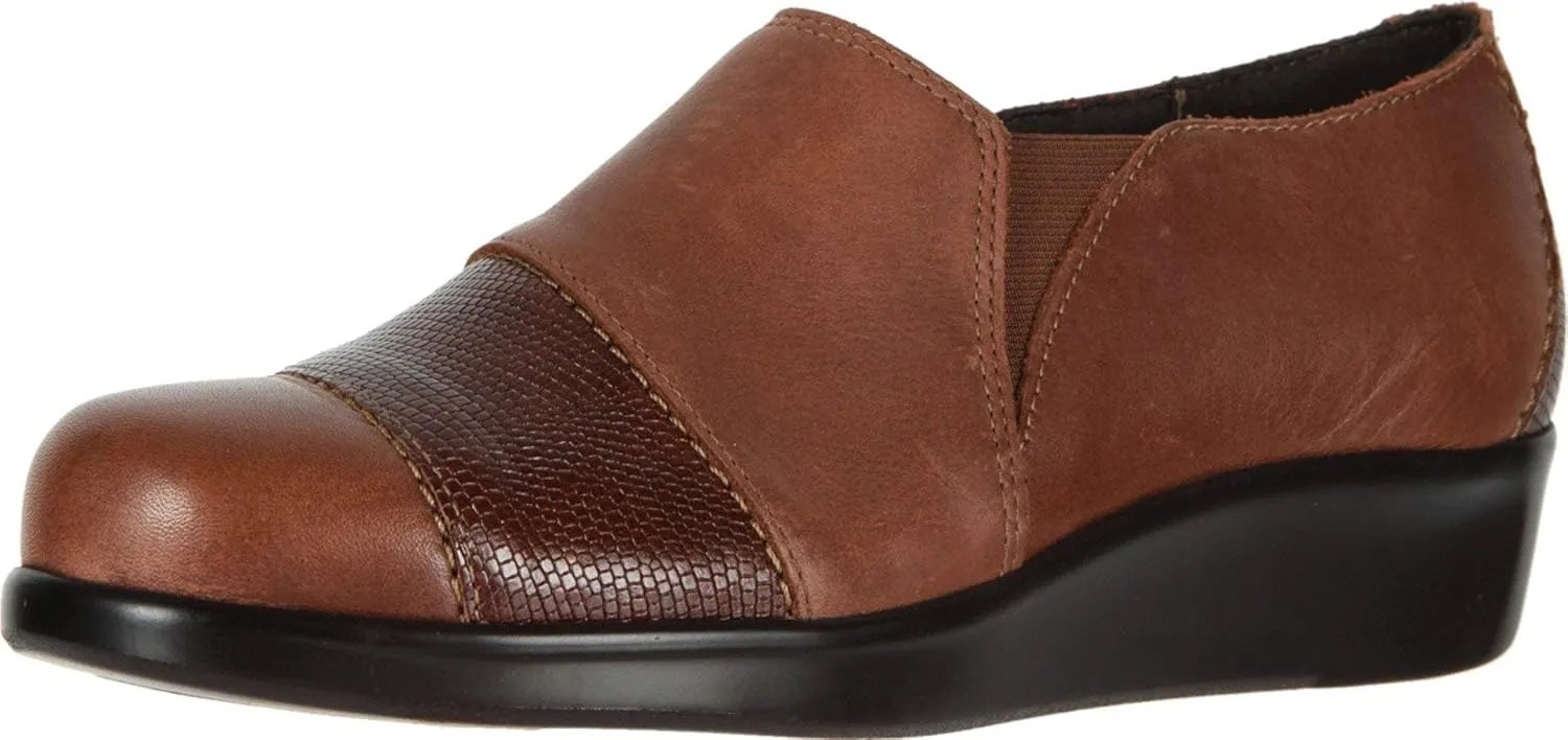 SAS Women's Taylor Comfort Wedge Slip-On Shoes with Tassels - Leather Upper