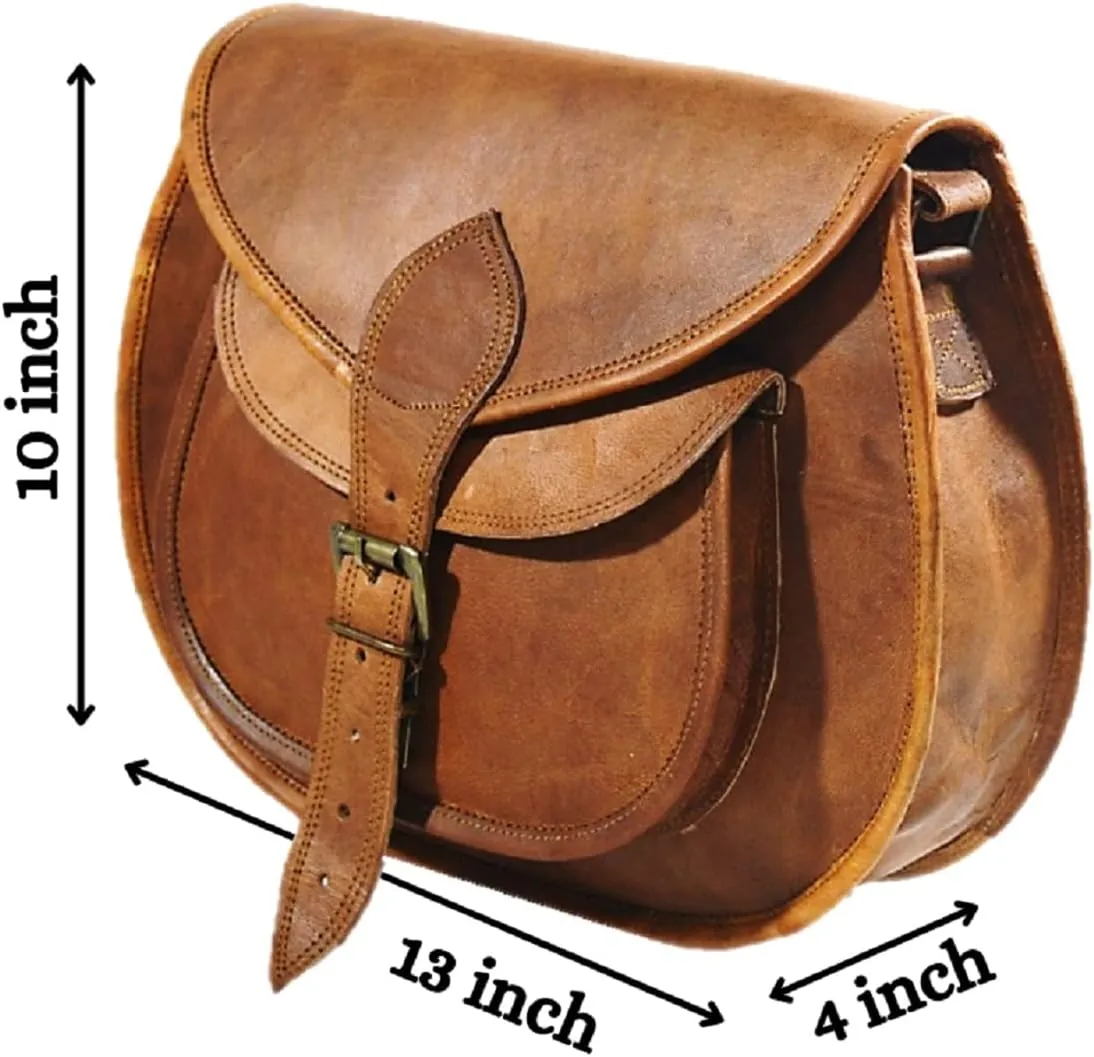Satchel And Fable Handmade Vintage Crossbody Leather Bags for Women Shoulder Handbag
