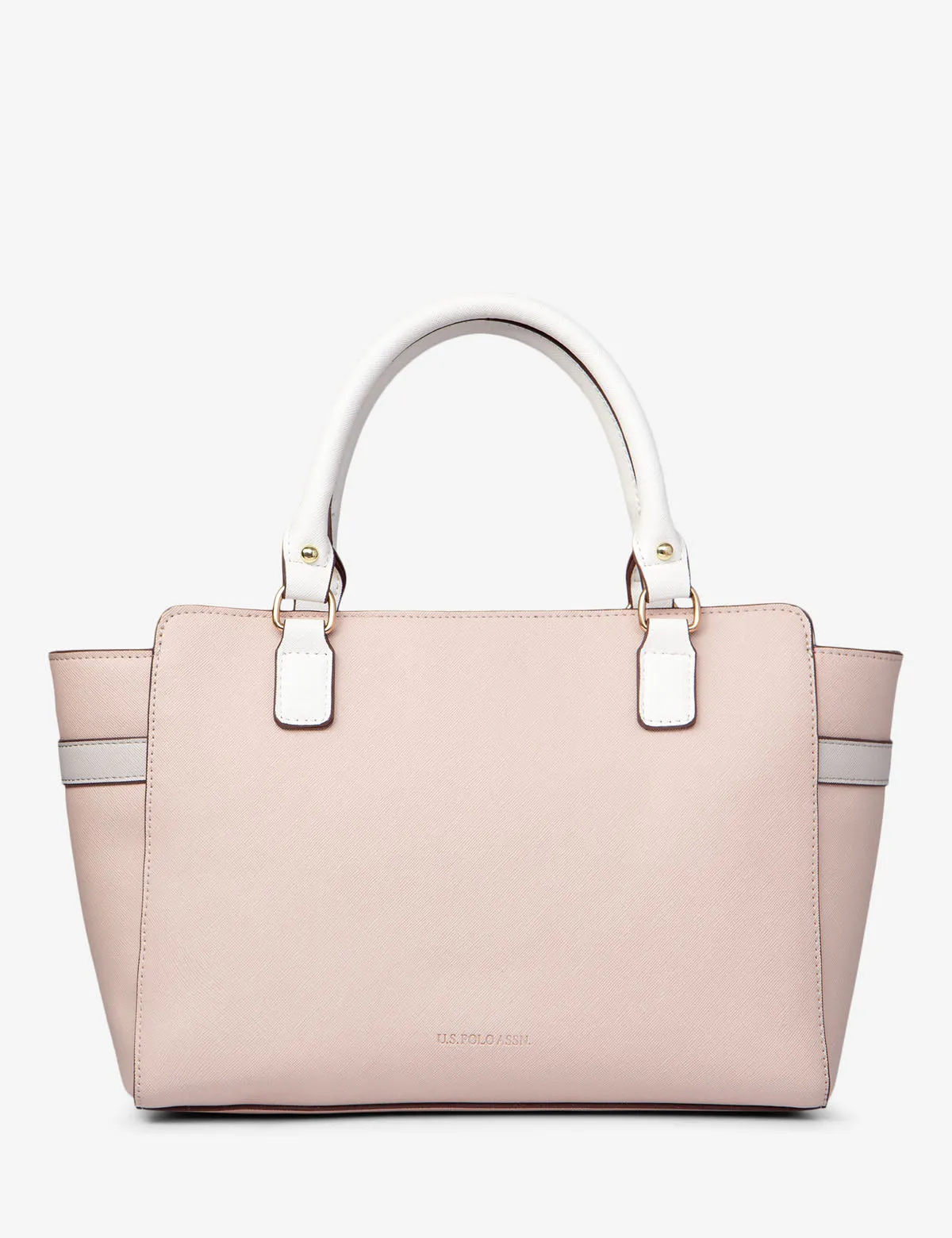 SATCHEL HAND BAG WITH BELTED LOCK