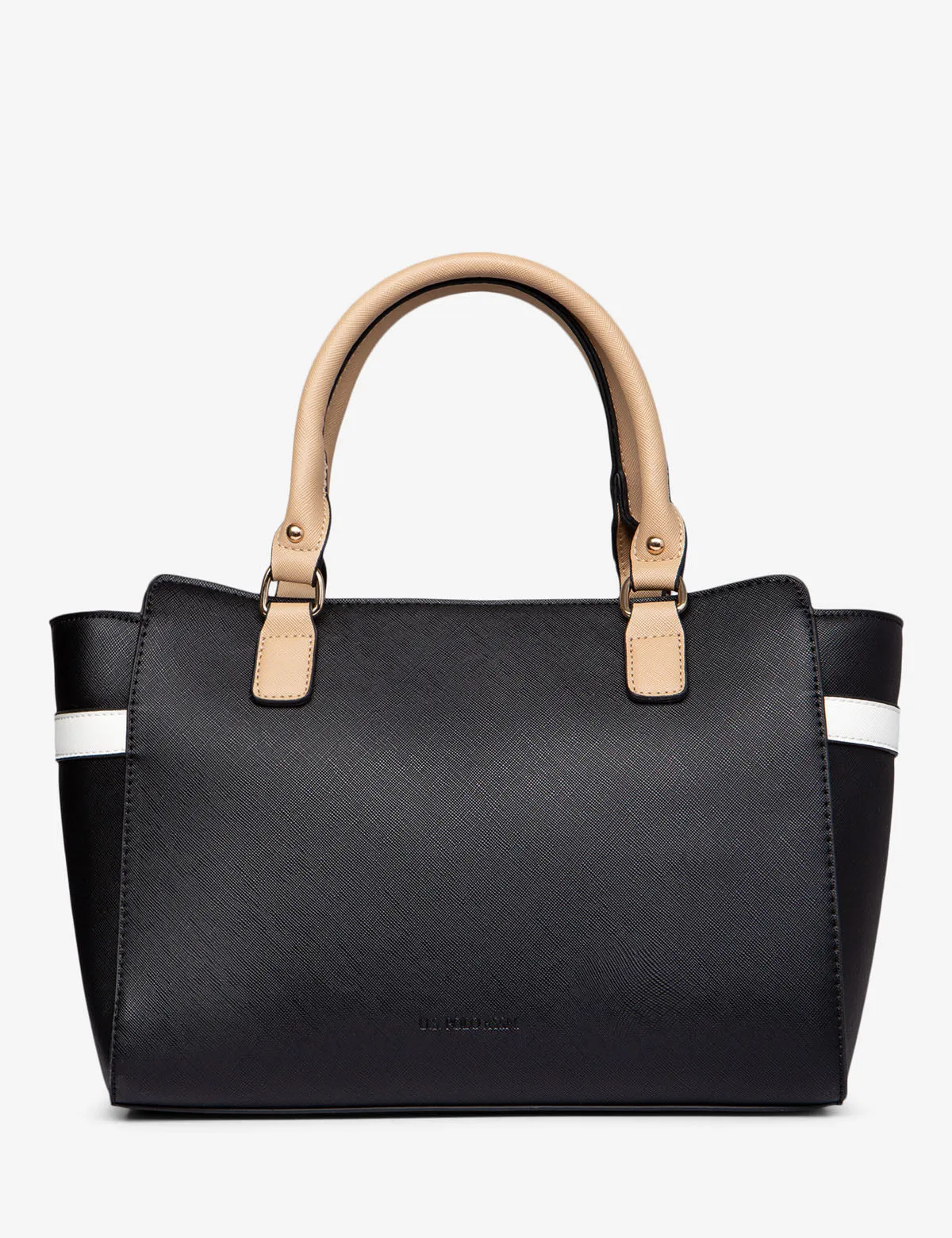 SATCHEL HAND BAG WITH BELTED LOCK