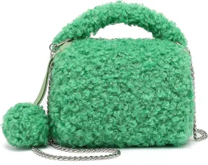 Scarleton Faux Fur Crossbody Bags for Women, Fluffy Top Handle Shoulder Bag, Fuzzy Purses for Women with Chain Strap, H2096