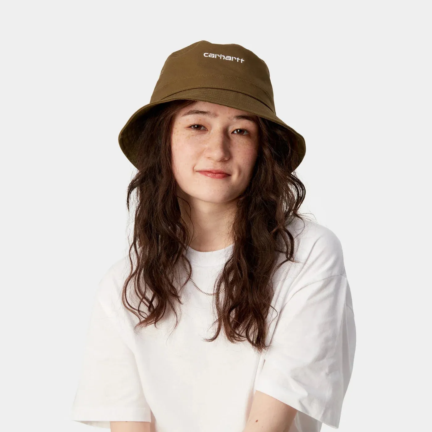 Script Bucket Hat - Lumber/White