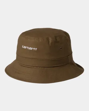 Script Bucket Hat - Lumber/White