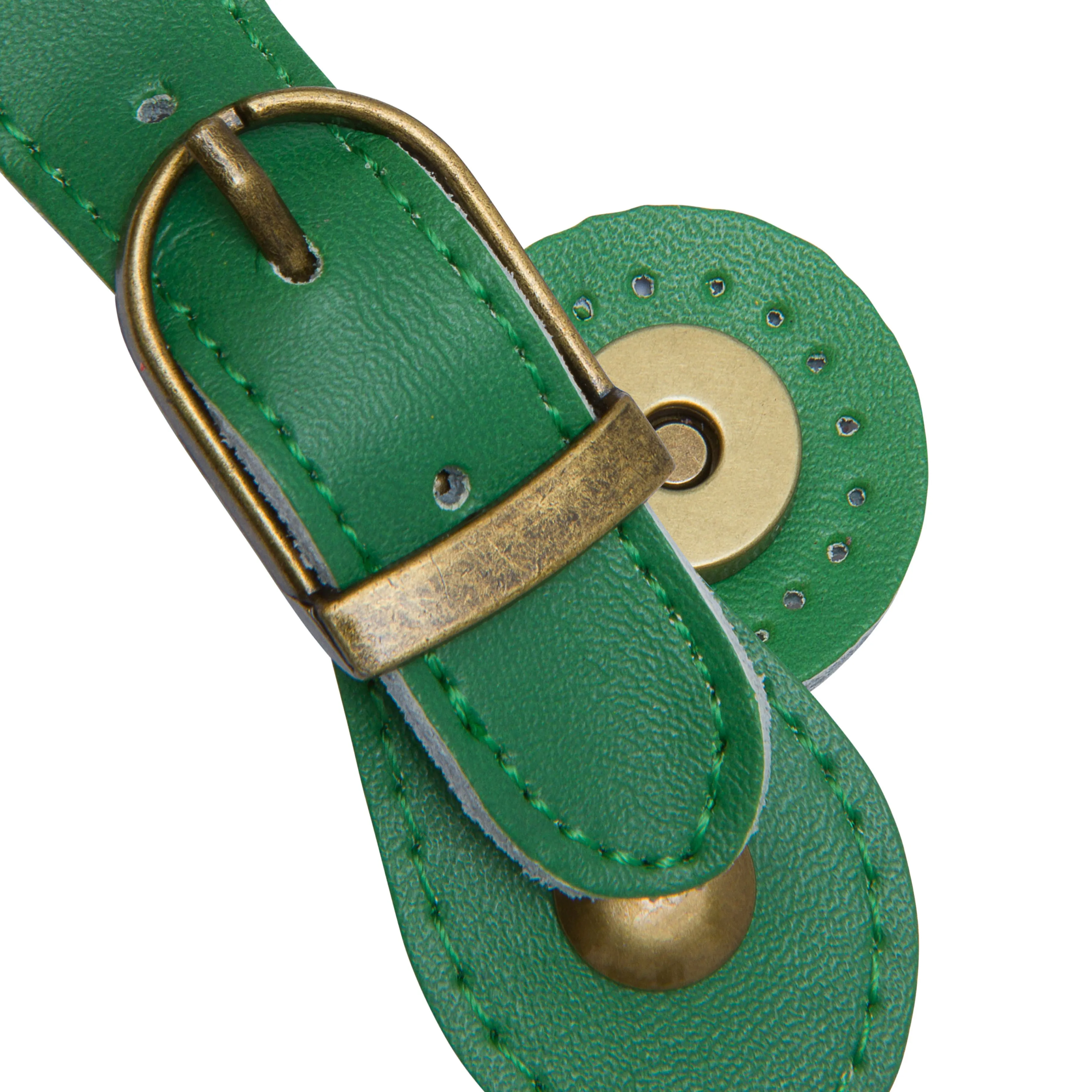 Sew On Genuine Leather Buckle Magnetic Closure Replacement