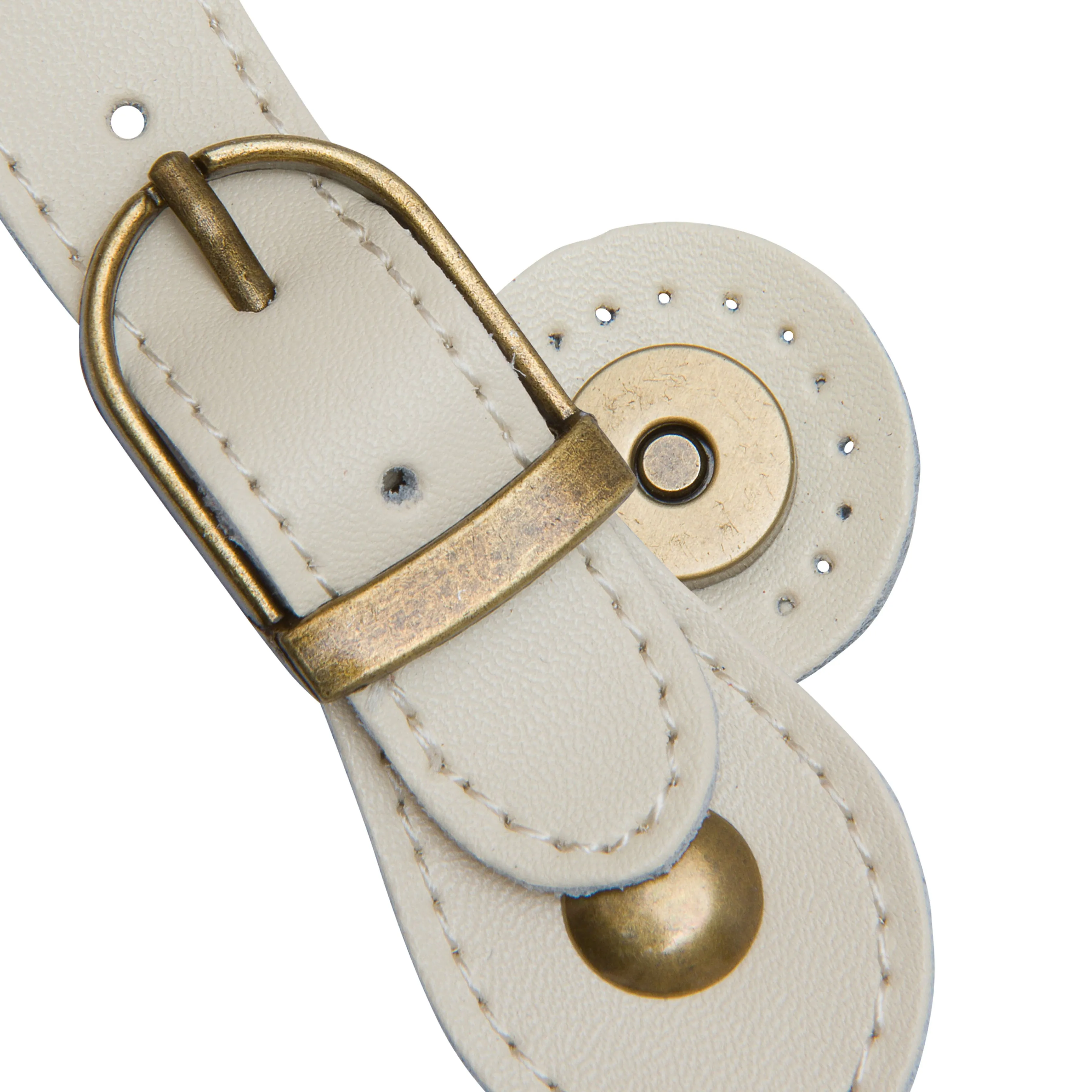 Sew On Genuine Leather Buckle Magnetic Closure Replacement