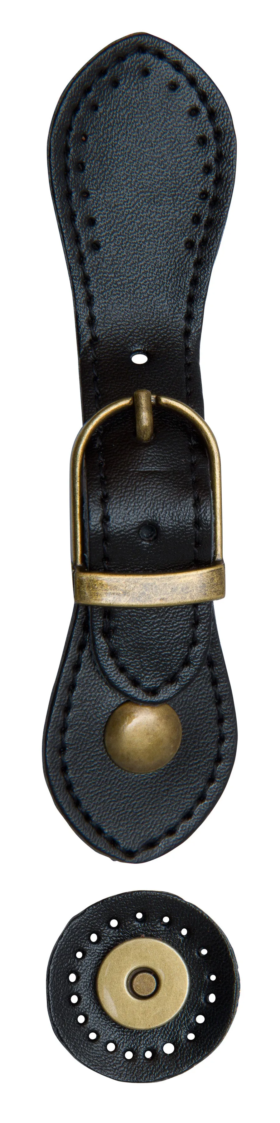 Sew On Genuine Leather Buckle Magnetic Closure Replacement
