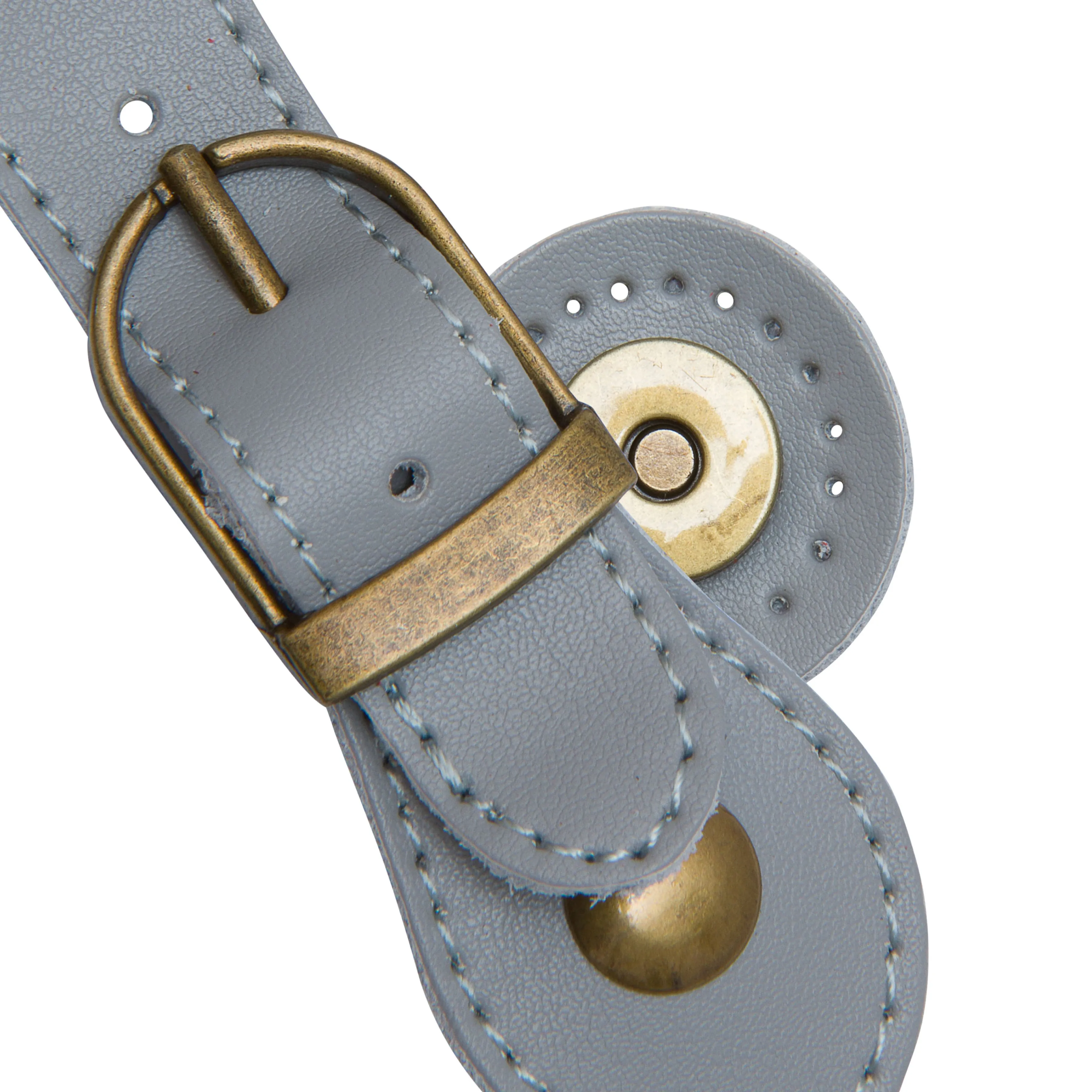Sew On Genuine Leather Buckle Magnetic Closure Replacement