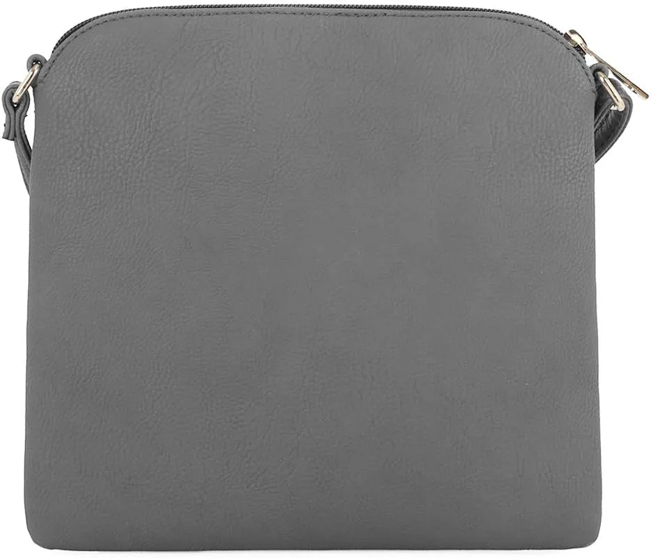 SG SUGU Lightweight Medium Crossbody Bag Shoulder Bag with Tassel and Zipper Pocket