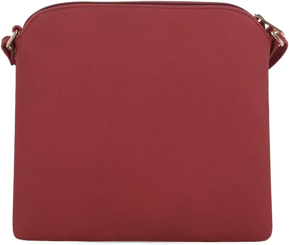 SG SUGU Lightweight Medium Crossbody Bag Shoulder Bag with Tassel and Zipper Pocket