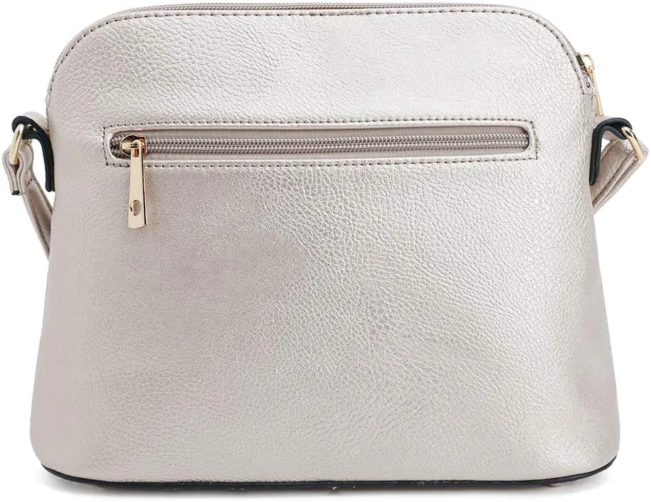 SG SUGU Lunar Lightweight Medium Dome Crossbody Bag Shoulder Bag with Tassel | Zipper Pocket | Adjustable Strap