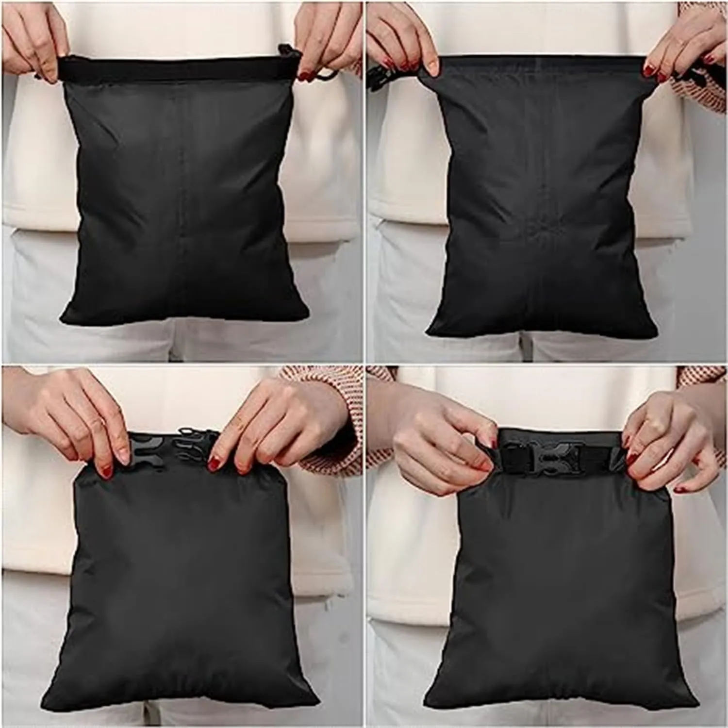 Shappy 12 Pcs Waterproof Dry Bag Set 6 Sizes Lightweight Sacks and Long Adjustable Shoulder Strap Outdoor Water Proof Keep Gear Dry Bag Stuff Sacks for Backpacking, Boating, Hiking, Camping (Dark)